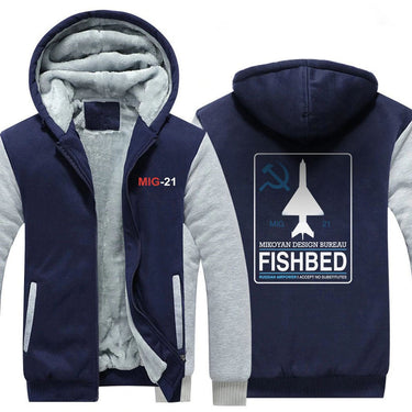 M I G 21 DESIGNED ZIPPER SWEATER THE AV8R